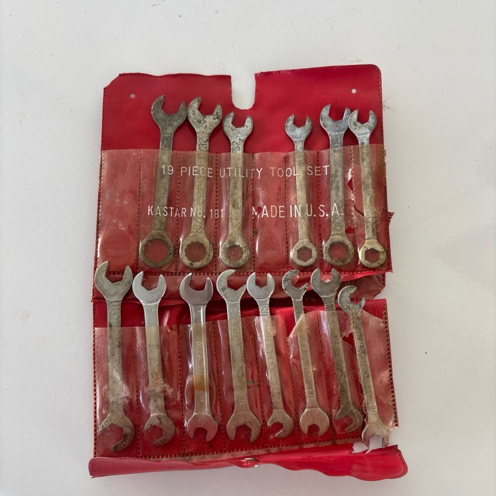 Vintage Kastar 19-Piece Utility Ignition Wrench Tool Set INCOMPLETE MISSING 2